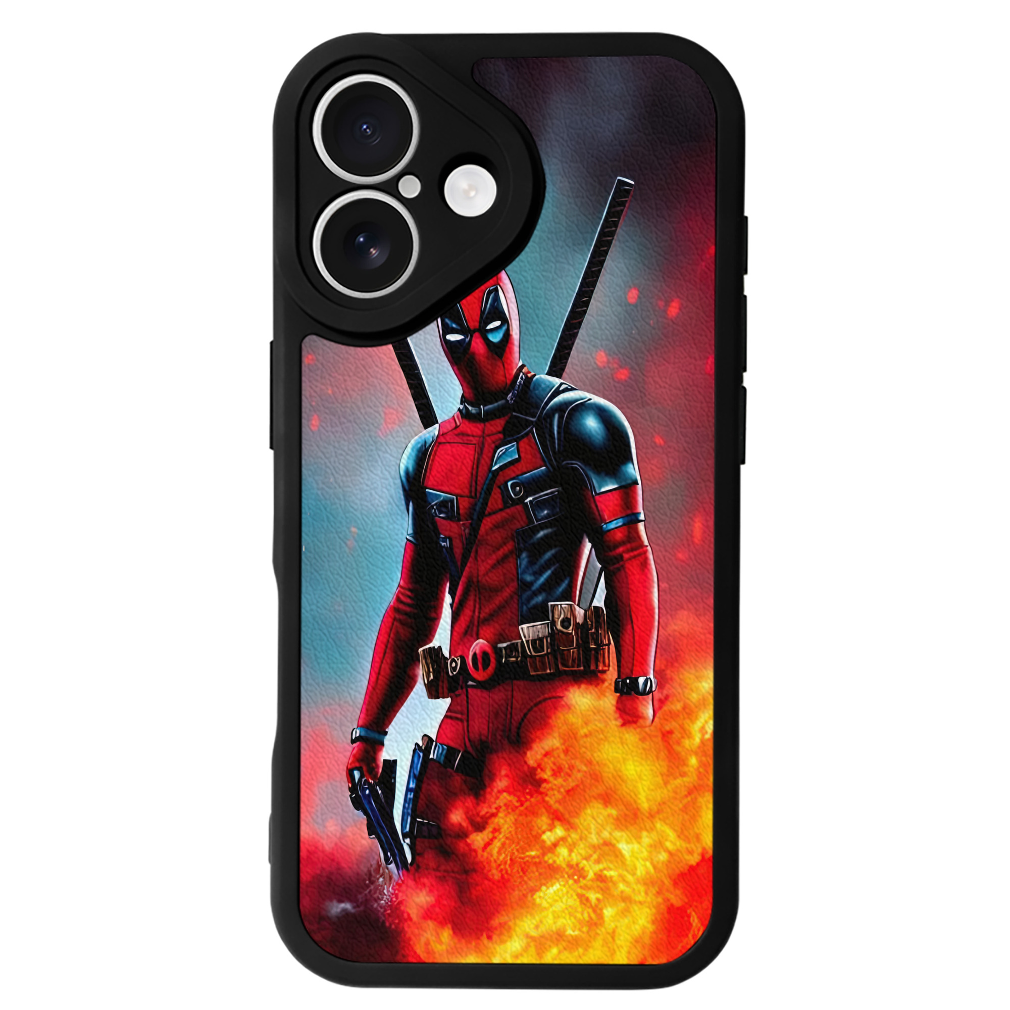 （画像用） Deadpool デッドプール 【iPhone 16シリーズ対応】シリコンスマホケース（レザー調） 材質：シリコン